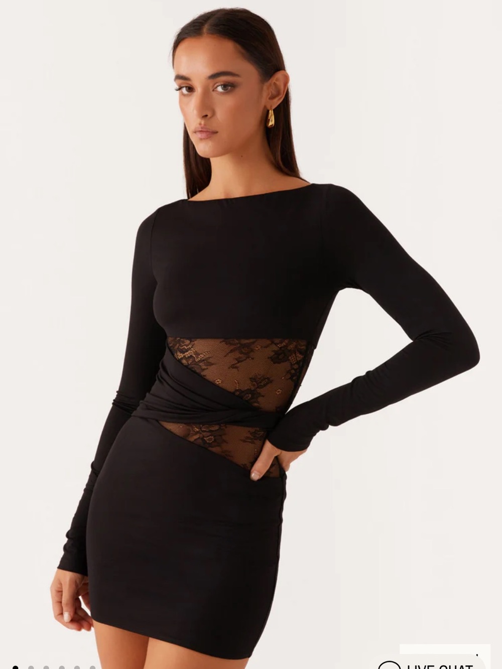 peppermayo echo long sleeve mini dress